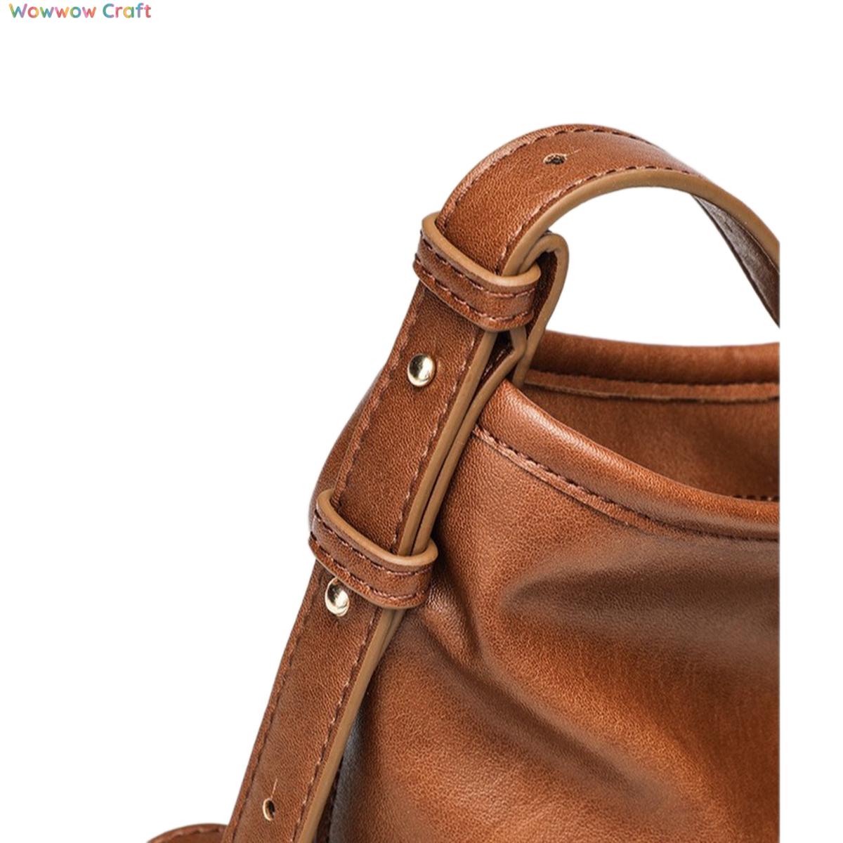 Shoulder Bags,Totes,Leather Bags,Black Brown Trendy Casual Leather Tote Bag - Crossbody Shoulder Bag